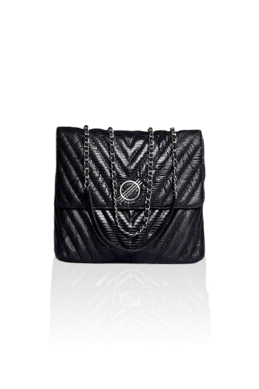 Cremona lizzard bag nero