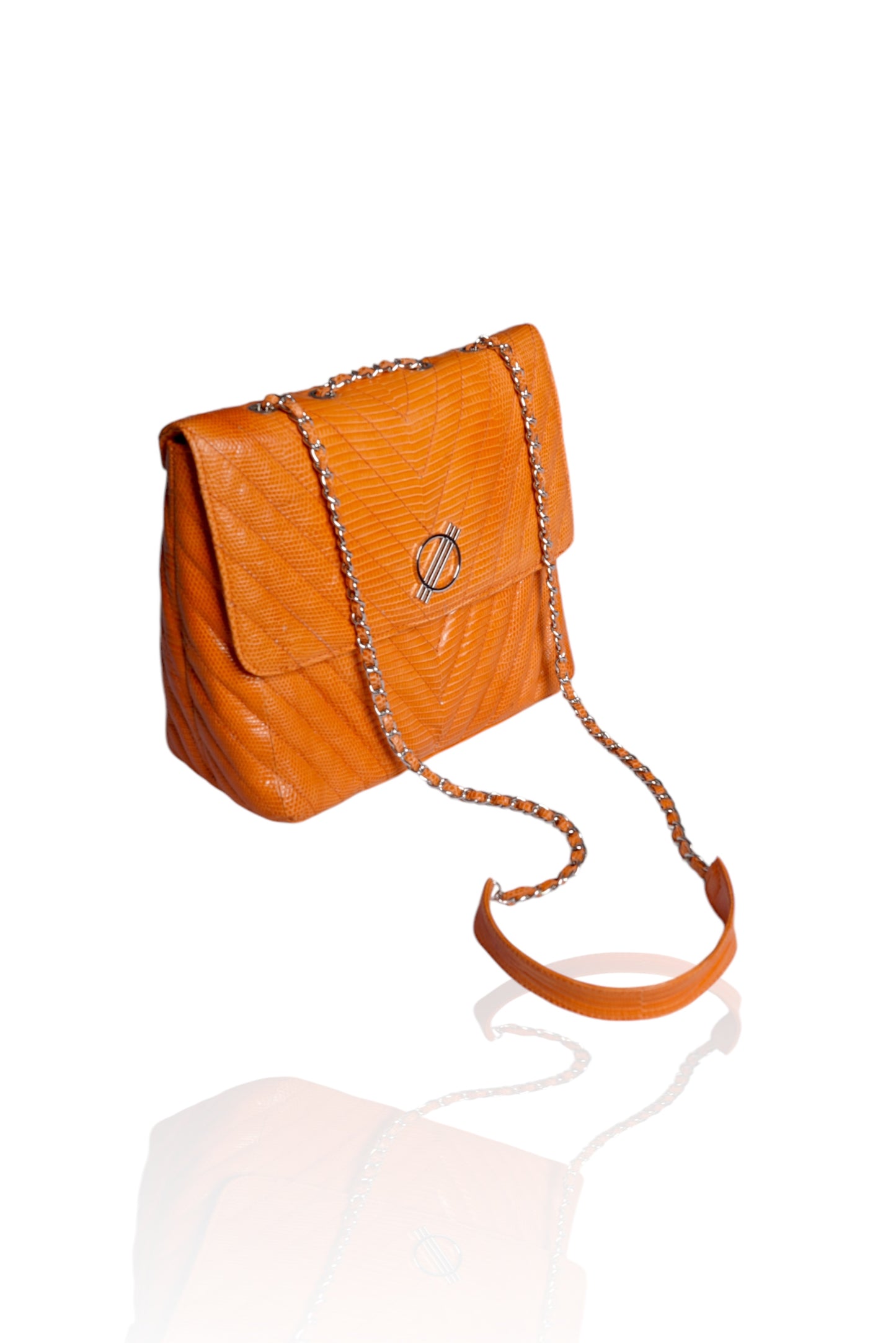 Cremona lizzard bag arancia