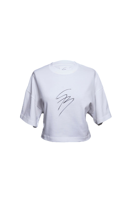 Signature cropped oversize Tee