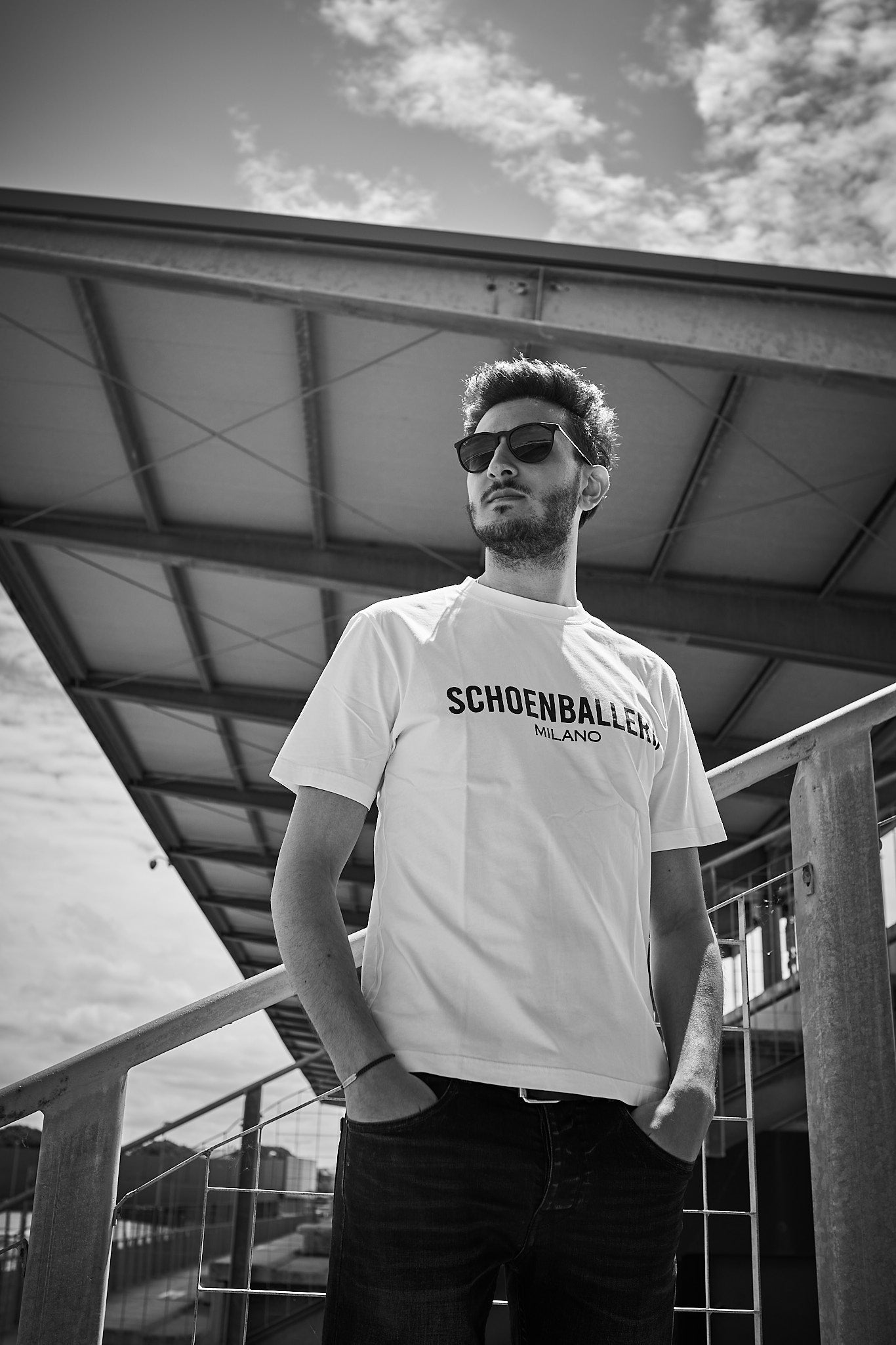 White Logo Tee
