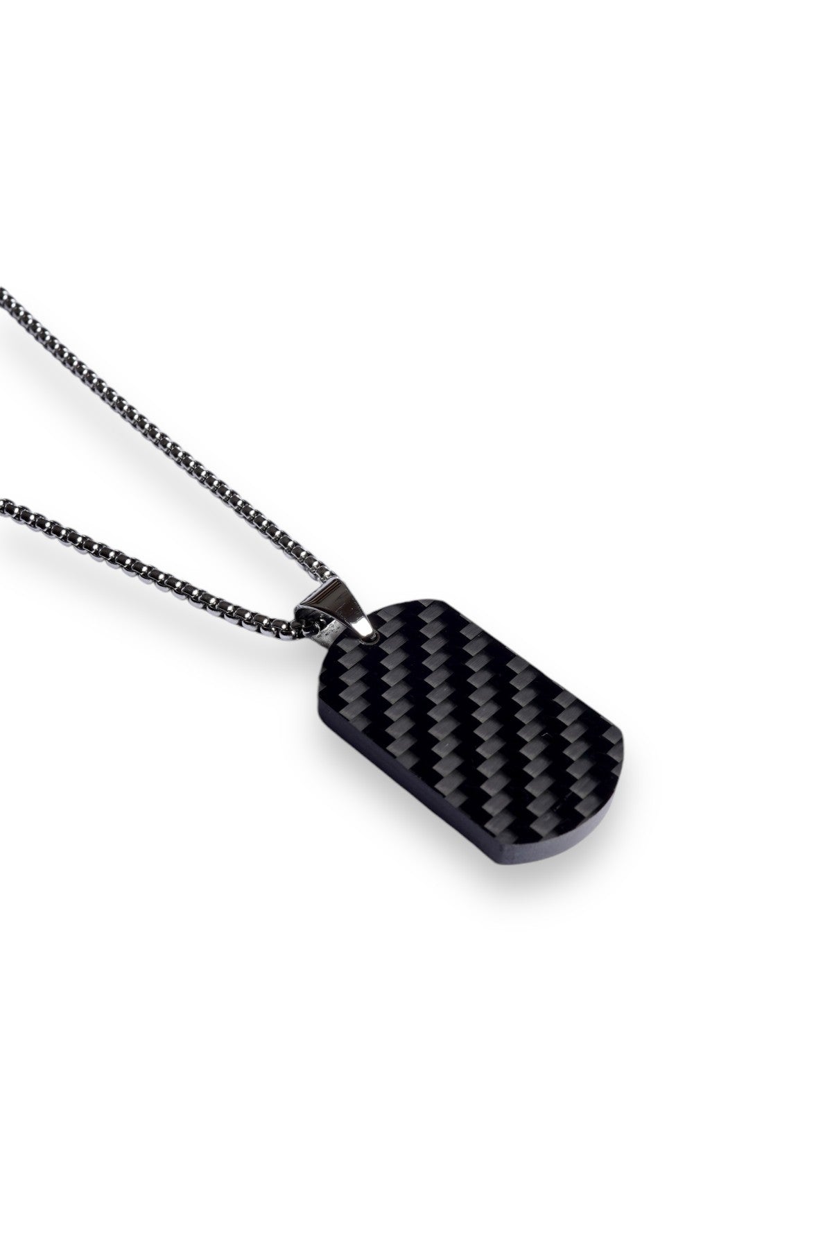 carbon dog tag necklace