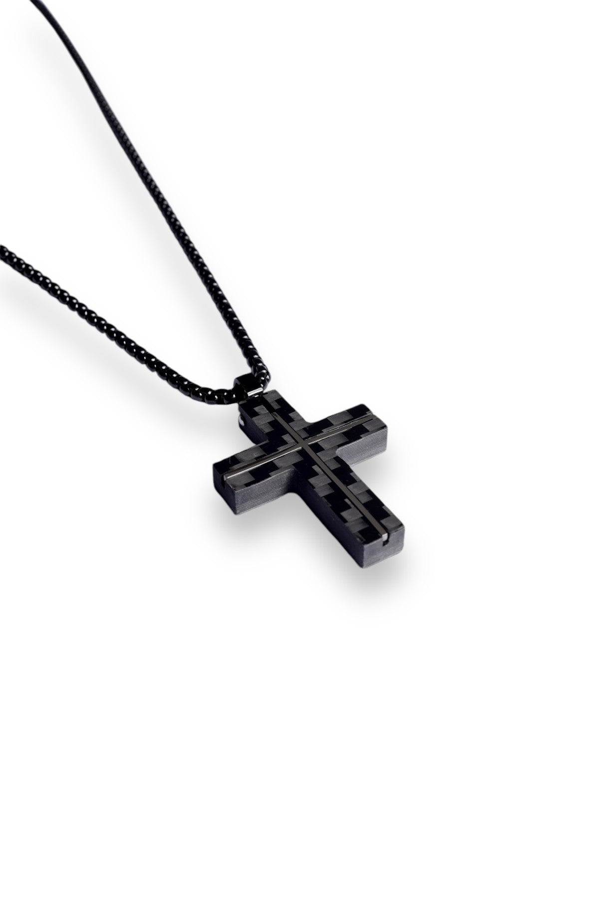 carbon cross necklace