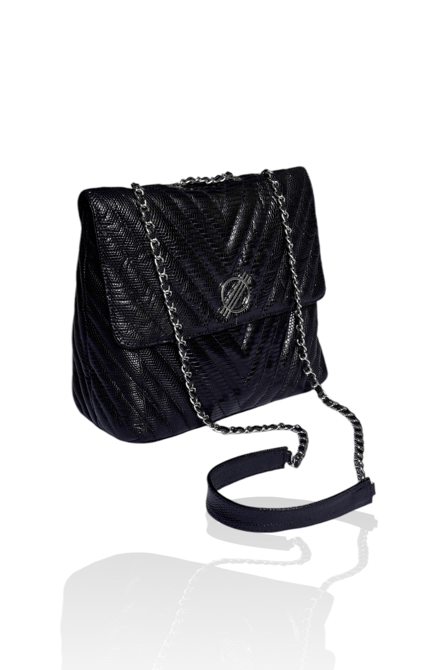 Cremona lizzard bag nero