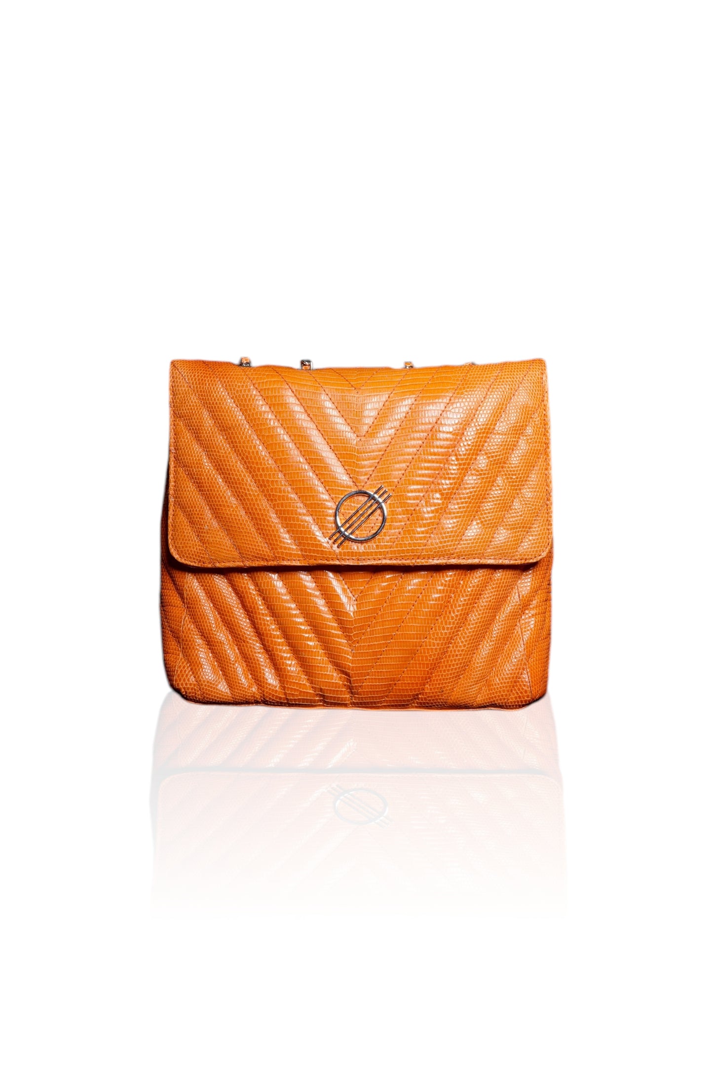 Cremona lizzard bag arancia