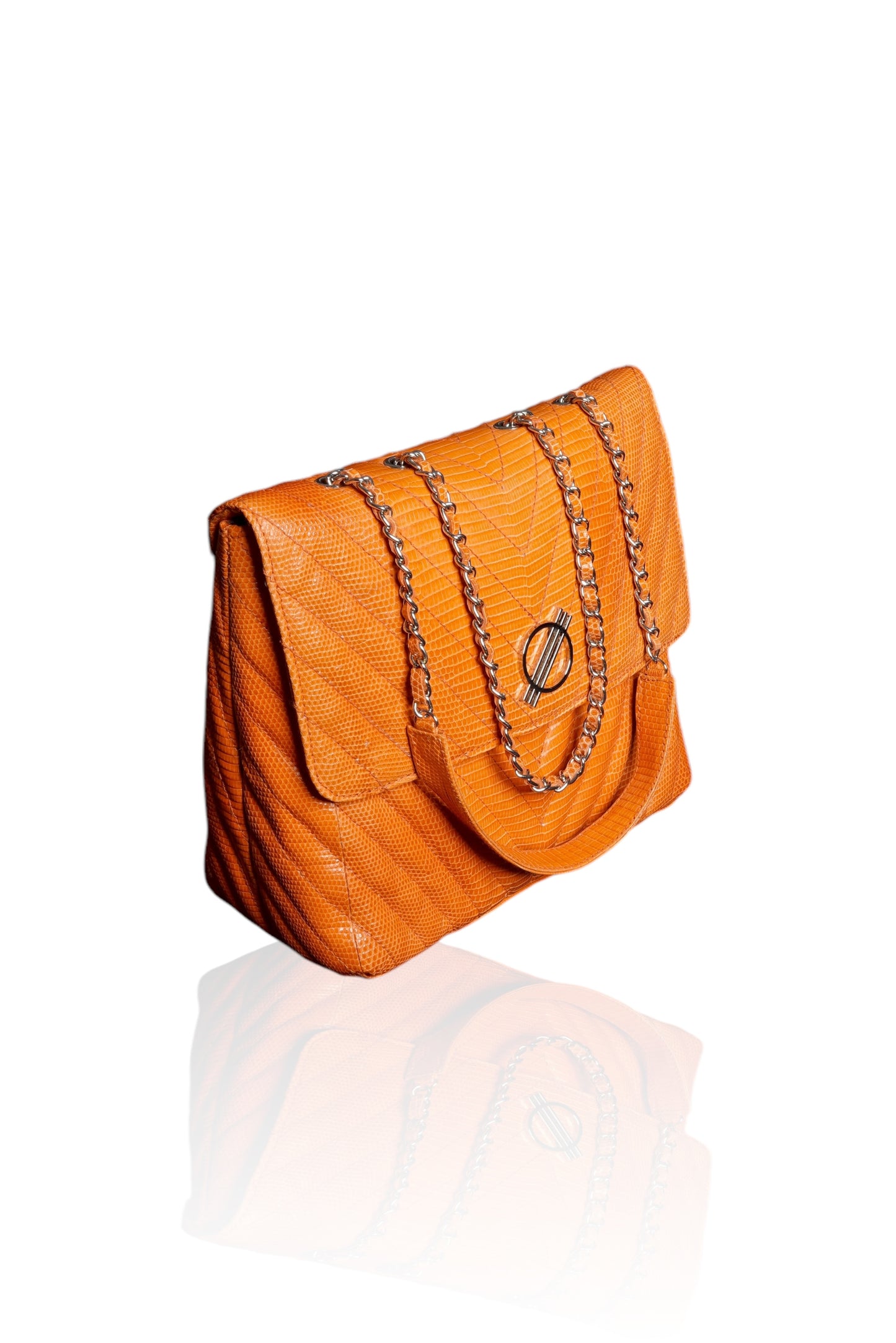 Cremona lizzard bag arancia