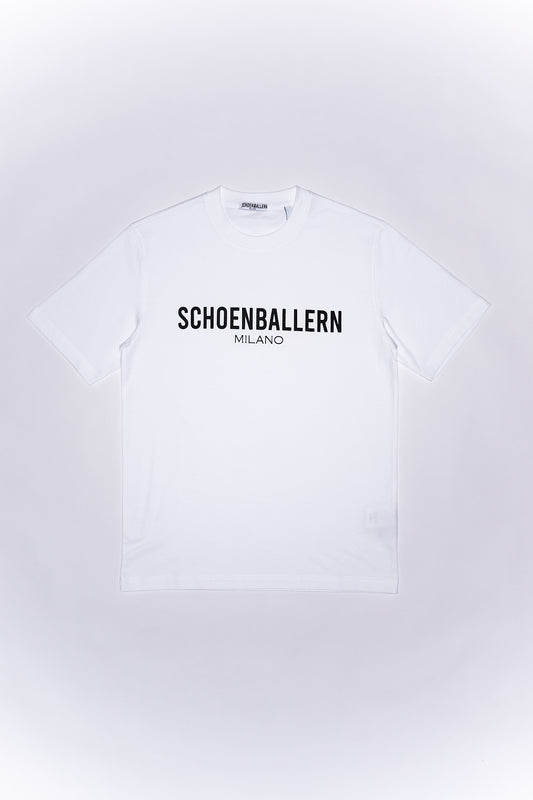 White Logo Tee