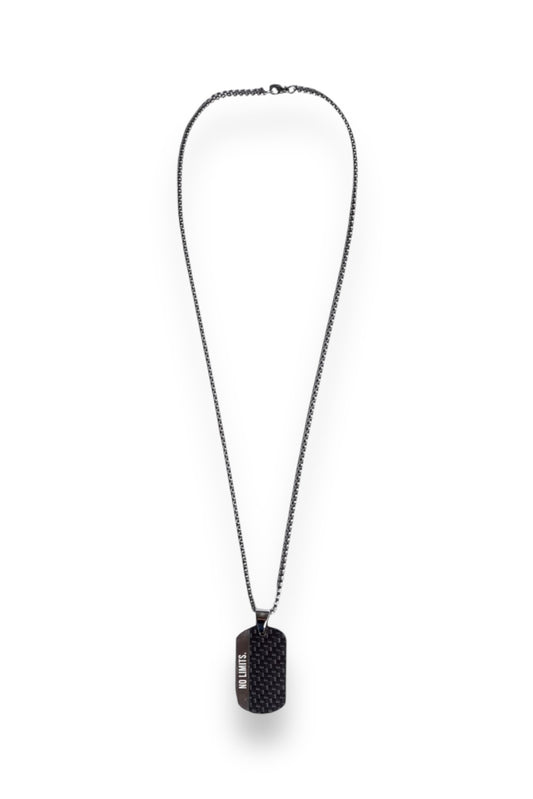carbon dog tag necklace