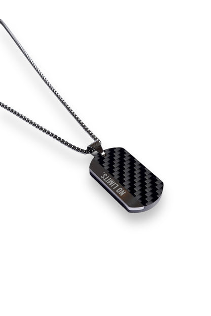 carbon dog tag necklace
