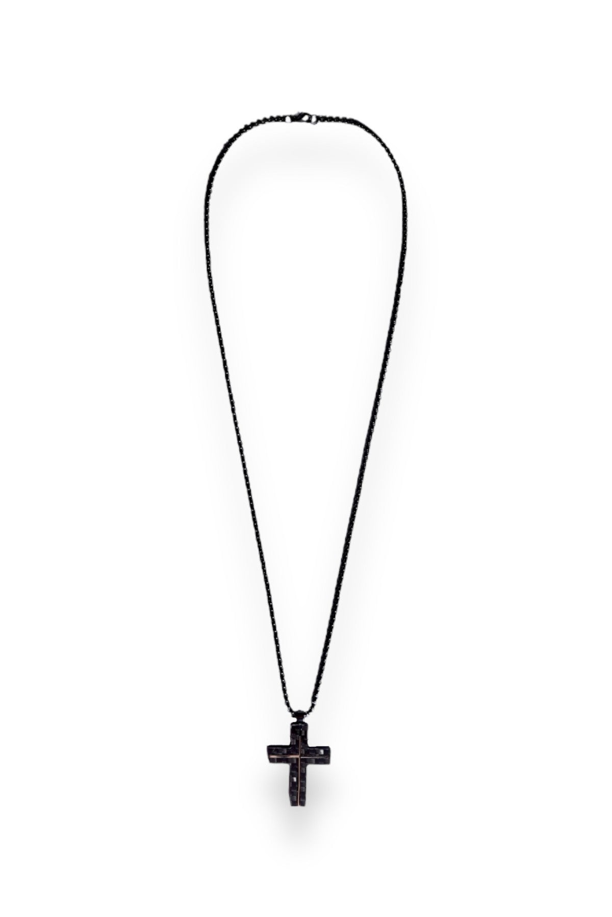 carbon cross necklace