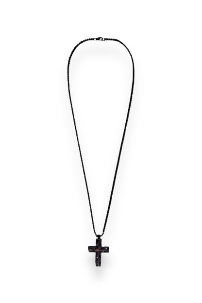 carbon cross necklace