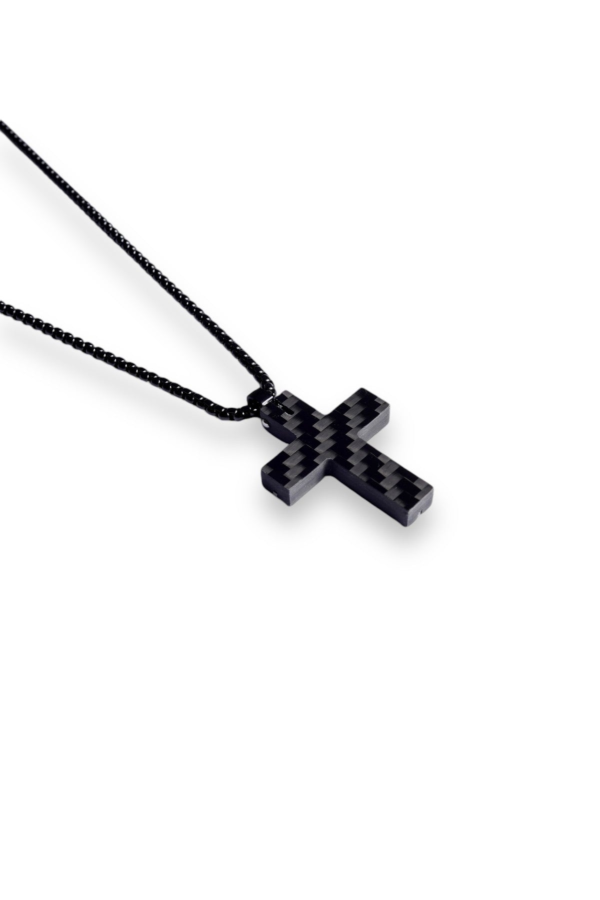 carbon cross necklace