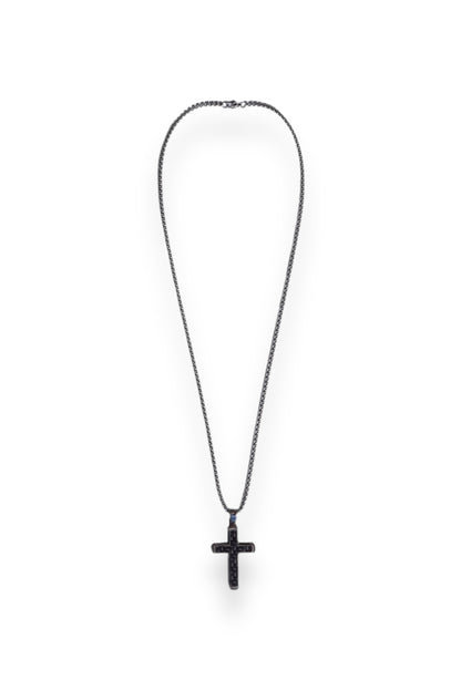 steel cross necklace