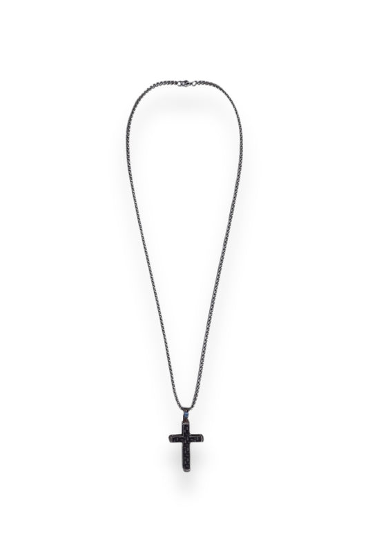 steel cross necklace
